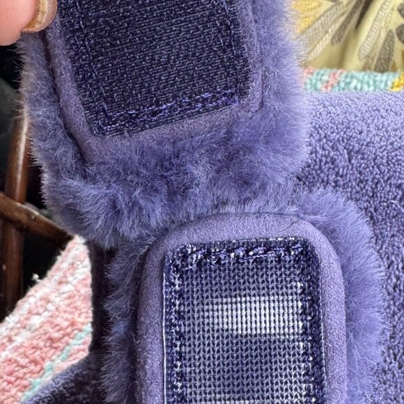 Vionic Marielle Size 10 Blue Fleece Mule Slippers with Orthotic Arch Support - Picture 7 of 11